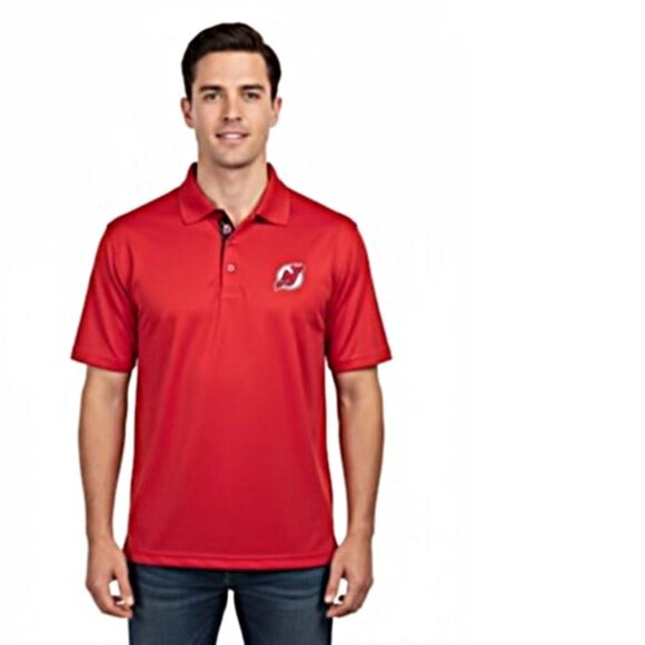 Men's New Jersey Devils Polo Shirt NWT - Picture 1 of 1